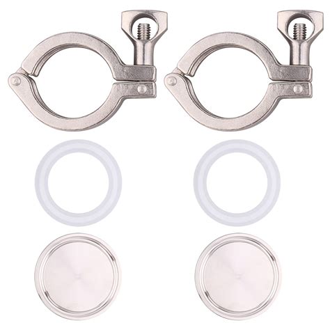 Buy DERNORD 2 Pack Tri Clamp Sanitary Fitting Set SS304 Heavy Duty Tri ...