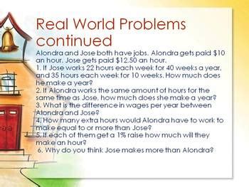 Image result for Real-World Math Problems Examples