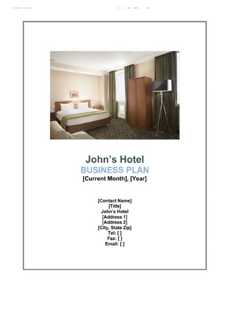Guest House Business Plan Template 的图像结果