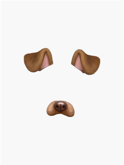 "Snapchat Dog Face Filter" Sticker by drewsandler | Redbubble