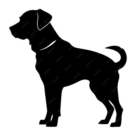 Premium Vector | A black silhouette of a dog clip art