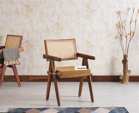 Up to 50% OFF Sheesham wood Rattan Arm chair | Furniselan