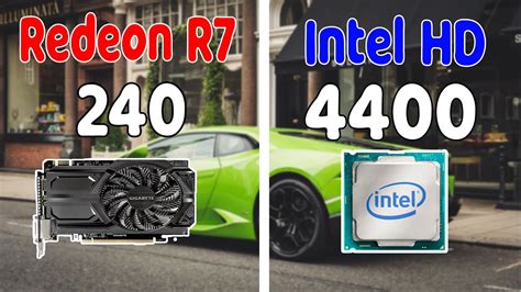 Redeon R7 240 VS Intel HD 4400 Graphics Comparison GTA V Benchmark