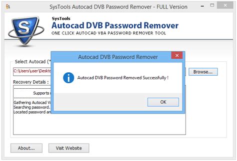 AutoCAD DVB Password Recovery Tool For Restore of VBA Project Password