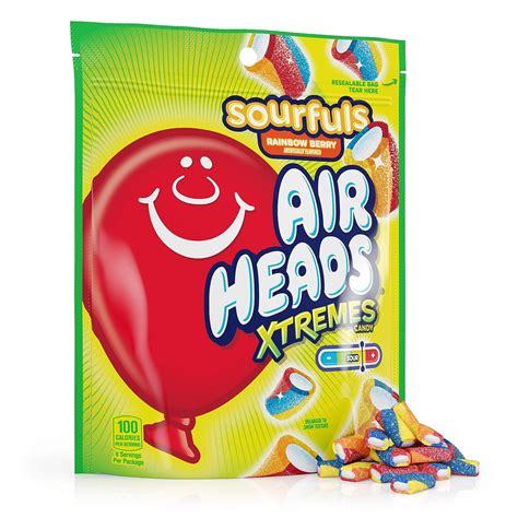 Airheads Xtremes Sourfuls Rainbow Berry Candy, Peanut Free, 9 oz Bag ...