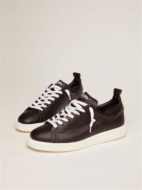 Starter sneakers in total black leather | Golden Goose