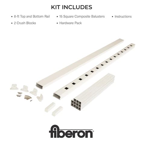 Fiberon Brio 8-ft Alpine Finished Stair railing Kit in the Stair ...