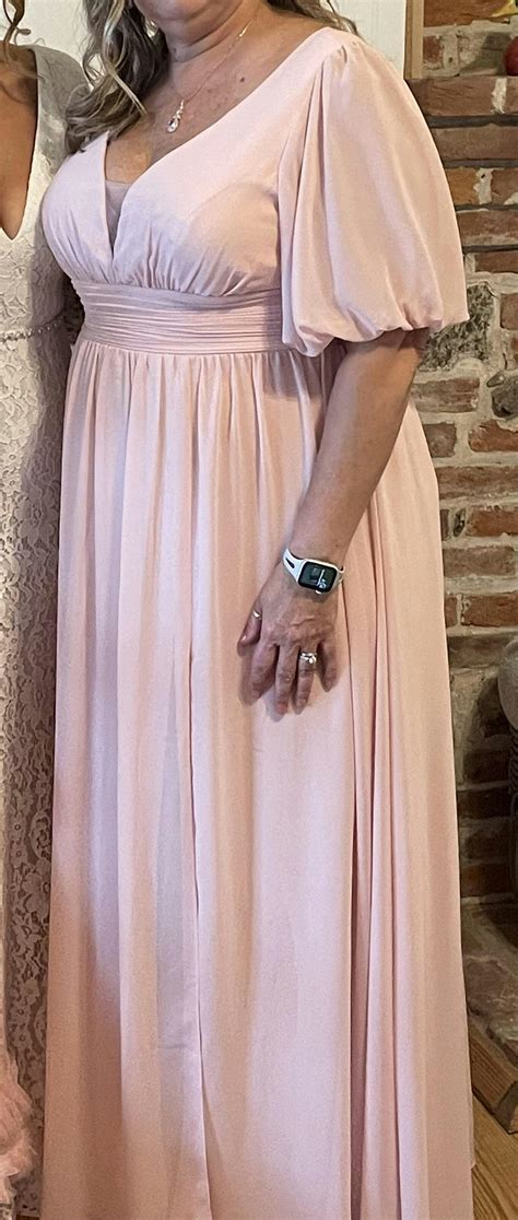 Pleated Chiffon V-Neck Front Slit Evening Dress - Ever-Pretty US