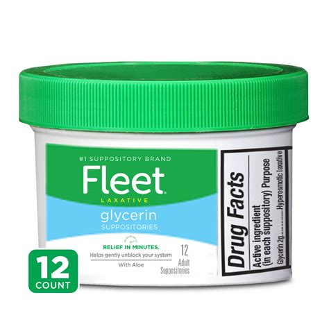 FLEET LAXATIVE GLYCERIN SUPPOSITORIES (12 count) | CVA Phamacy