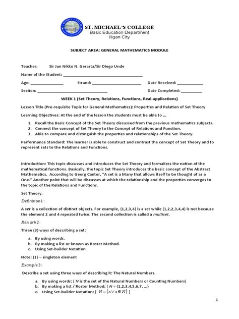 Image result for General Mathematics Module Senior High