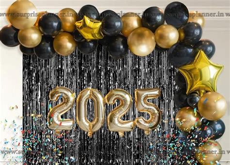 New Year Balloon Arch Wall Decoration