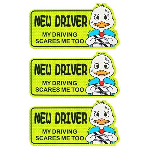 Snapklik.com : MOCHENT Reflective New Driver Stickers For Car - New ...