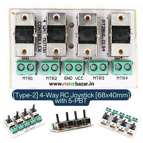 2-Way / 4-Way DC Motor Remote Controller Switch (DPDT) | Robotics Motor ...