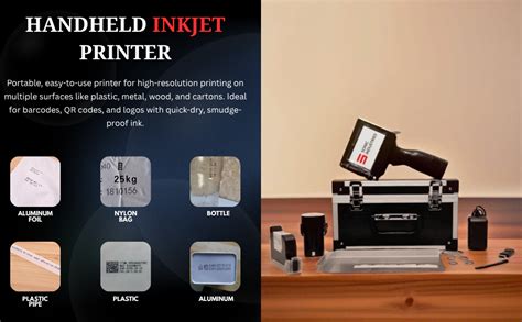 SONIC INDUSTRIES Handheld Inkjet Printer for Carton Box, Beverage Food ...