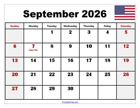 September 2026 Calendar With Project Milestones - Calendar 2026