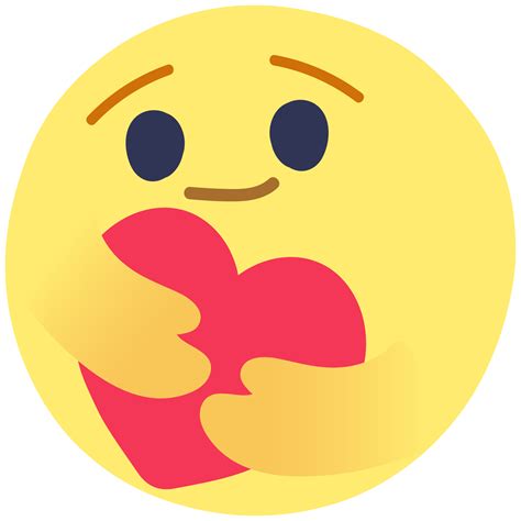 Social Media Care emoji hugging a heart. Symbol of care and support 33076545 PNG