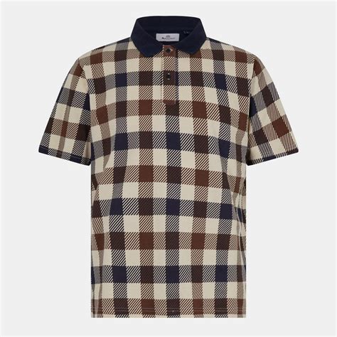 Aquascutum Active Big Check Polo Shirt | Flannels