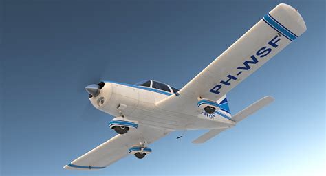 3D Civil Utility Aircraft Piper PA 28 Cherokee model | 3D Molier ...