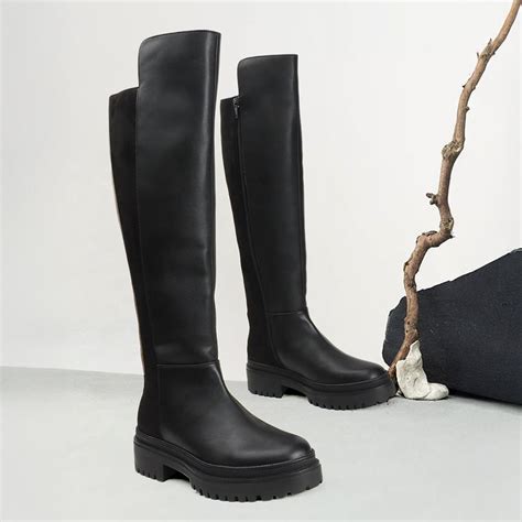 Women Block-Heeled Winter Over-the-Knee Boots – Carlton London Online
