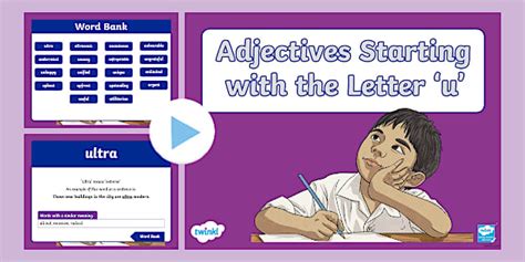 Adjectives Starting with the Letter 'u' PowerPoint