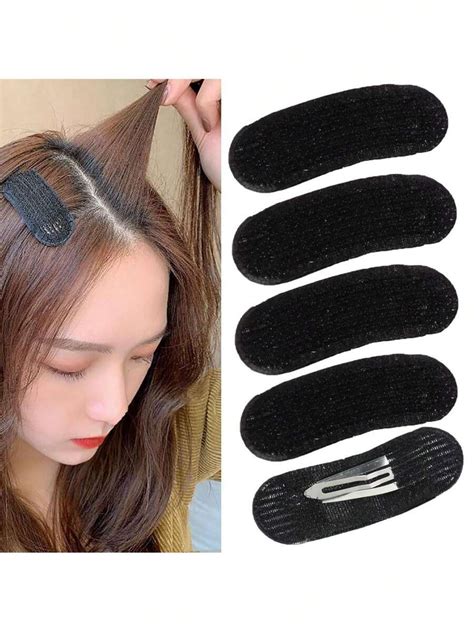 4pcs Fluffy Sponge Invisible Hair Comb Hair Pad Black Hair Clip ...