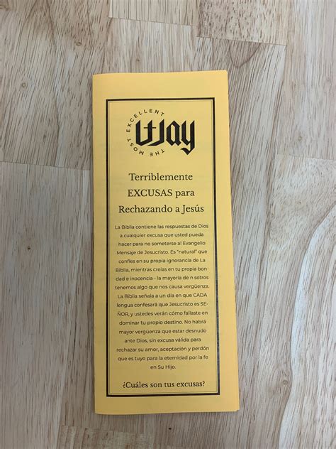 Spanish Deadly Excuses Brochure - PDF, electronic copy – TMEW Resources