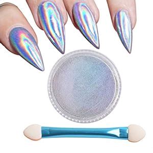 Buy Fengshangmei 1g Holographic Nail Polish Dust Rainbow Chameleon ...