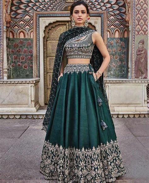Designer green lehenga choli for women party wear Bollywood | Etsy ...