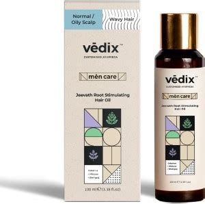 Vedix Ayurvedic Mens Hair Oil for Hair Growth - Jeevath Root ...