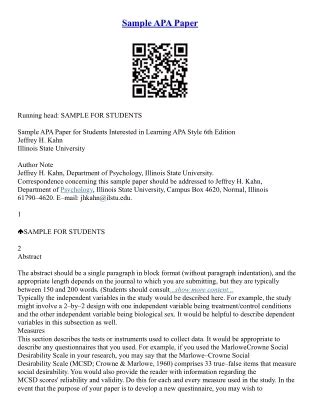 Image result for APA 6 Format Example