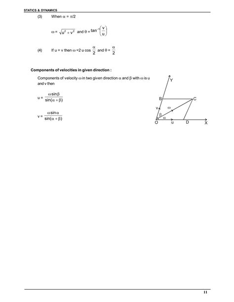 Statics & Dynamics Notes for Notes for Class 11, IIT JEE & NEET