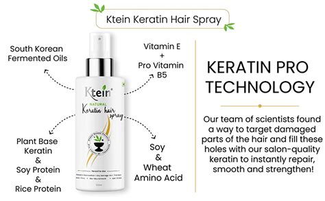 Buy Ktein Natural Keratin Hair Spray 100ml Online at Low Prices in ...
