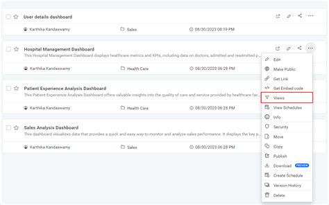 Dashboard Views 的图像结果