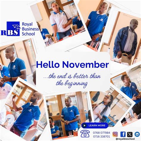 Royal Business School on LinkedIn: Happy November, remember the end is ...