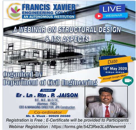 Webinar on Structural Design | News & Events | Francis Xavier ...