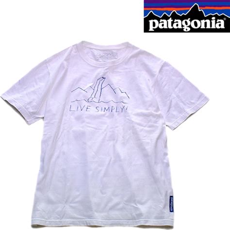 1点物 パタゴニアPatagoniaプリントTシャツ古着メンズMLレディースOKアメカジ90sストリート/スポーツ山アウトドア白Tリブ ...