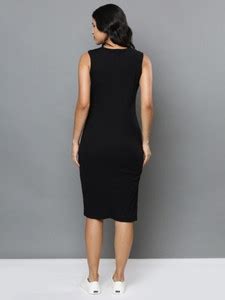 A S fashion Women Bodycon Black Midi/Calf Length Dress - Buy A S ...