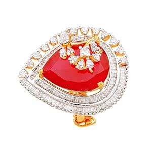 Omaya Gold Brass Cocktail Ring For Women -Free Size : Amazon.in: Fashion
