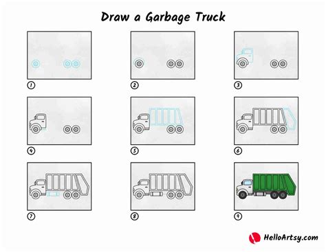 Draw a Garbage Truck - HelloArtsy