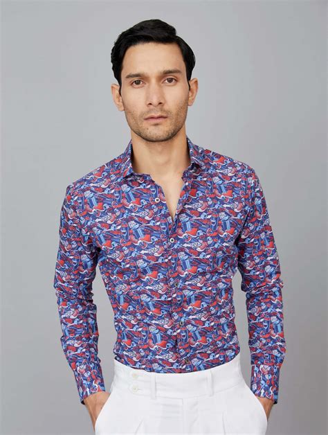 Graffiti Printed Cotton Shirt – Camessi Collections