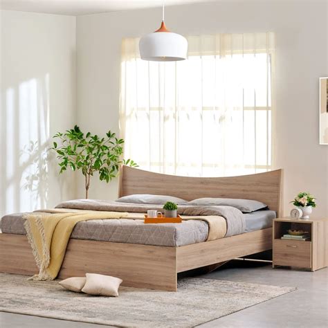 Buy Helios Alton King Bed with Bedside Table from Alton by Home Centre ...