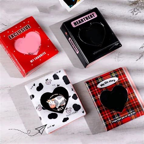 Buy YITAQI Photo Album Kpop Card Holder Kawaii Love Heart Business Card ...