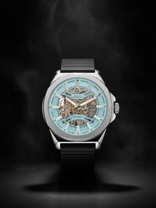 French Connection Mechalume MECHALUME See Through Blue Round Dial | Men ...