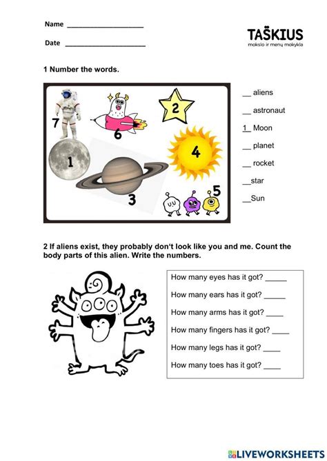 Image result for Alien Worksheet
