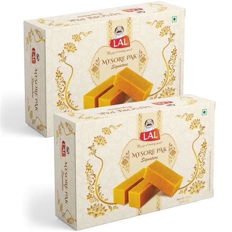Buy Lal Sweets Mysore Pak Signature | Made with Cow Desi Ghee | Melts ...