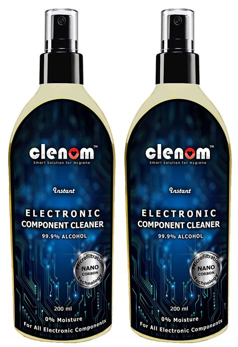 Clenom Powerful Electronics Components Cleaner, ISOPROPYLE Alcohol 99.9 ...
