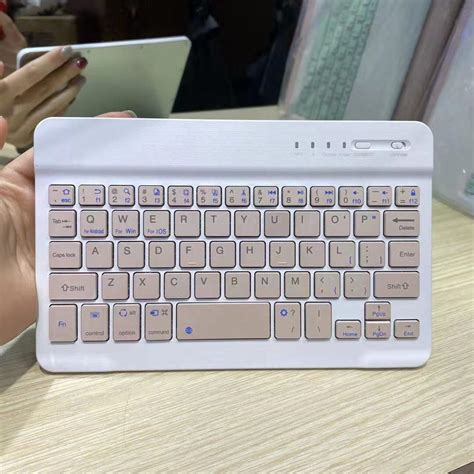 Pink color Rechargeable Bluetooth wireless keyboard – Grippie Chennai