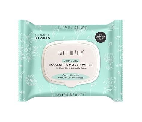 Swiss Beauty Clean & Glow Makeup Remover Wipes | With Green Tea And ...