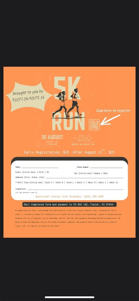 “Roots on Route 56” FUN RUN/WALK, Montezuma High School, 30 August 2025 ...