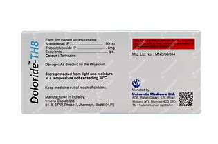 Doloride Th 8 100 Tablet 10 - Uses, Side Effects, Dosage, Price | Truemeds